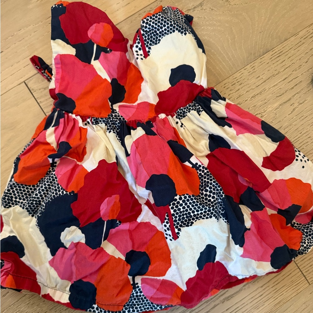 Floral Kids Dress - Red, Pink, and White